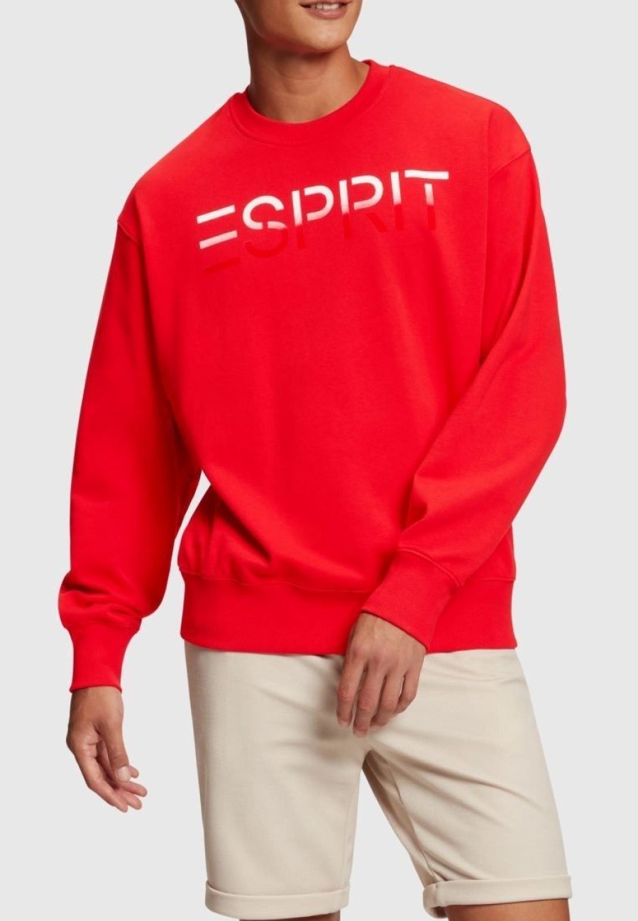 * Uncategorized | Esprit Flocked Logo Applique Sweatshirt