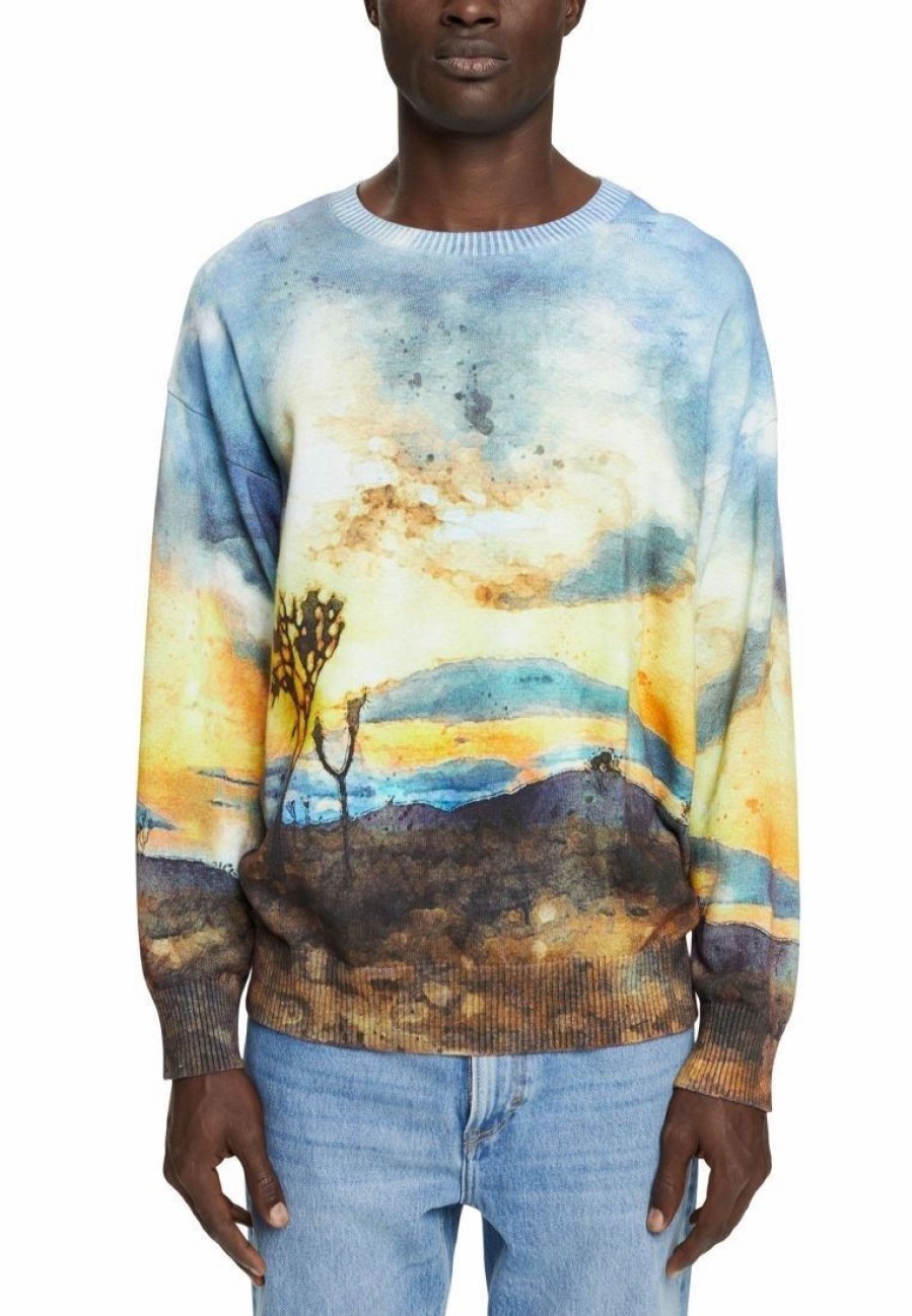 * Uncategorized | Esprit All-Over Landscape Digital Print Sweater