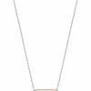 * Accessories | Esprit [Label] Two-Tone Silver & Rosegold Stainless Steel Necklace (40 Cm + 3 Cm Extension)